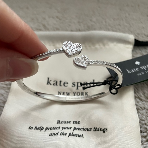 Kate Spade Yours Truly Pave Open Hinge Cuff - Picture 4 of 8